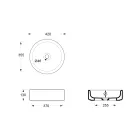 Lavaman Qeramik me Diametër 42 cm i Prodhuar në Itali - Girl Viadurini