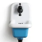 Lavaman i pavarur i banjës në qeramikë të bardhë dhe me ngjyra 26 cm - Jordan Viadurini