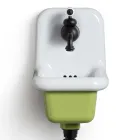 Lavaman i pavarur i banjës në qeramikë të bardhë dhe me ngjyra 26 cm - Jordan Viadurini