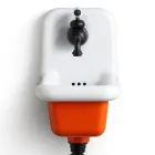 Lavaman i pavarur i banjës në qeramikë të bardhë dhe me ngjyra 26 cm - Jordan Viadurini