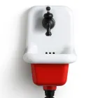 Lavaman i pavarur i banjës në qeramikë të bardhë dhe me ngjyra 26 cm - Jordan Viadurini