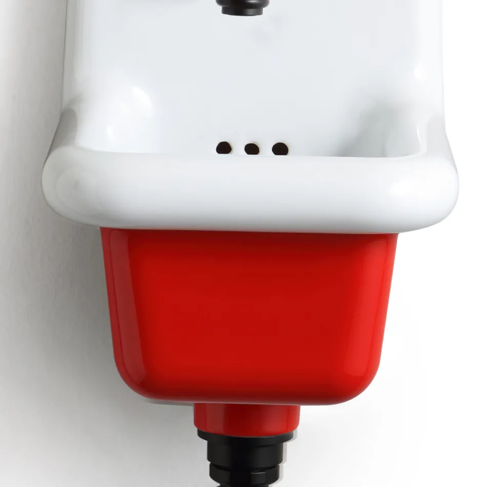 Lavaman i pavarur i banjës në qeramikë të bardhë dhe me ngjyra 26 cm - Jordan Viadurini