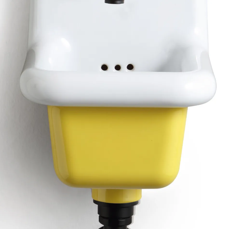 Lavaman i pavarur i banjës në qeramikë të bardhë dhe me ngjyra 26 cm - Jordan Viadurini