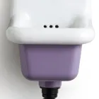 Lavaman i pavarur i banjës në qeramikë të bardhë dhe me ngjyra 26 cm - Jordan Viadurini