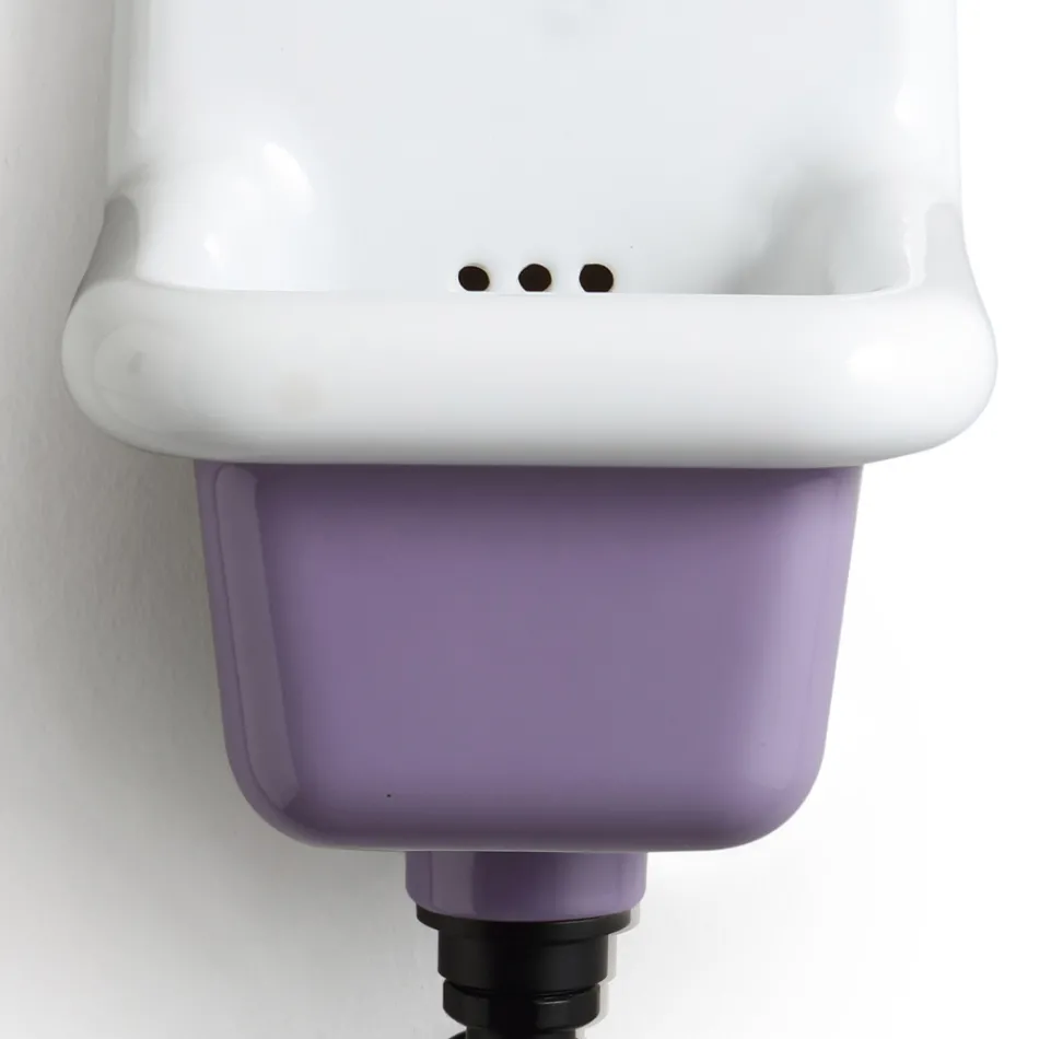 Lavaman i pavarur i banjës në qeramikë të bardhë dhe me ngjyra 26 cm - Jordan Viadurini