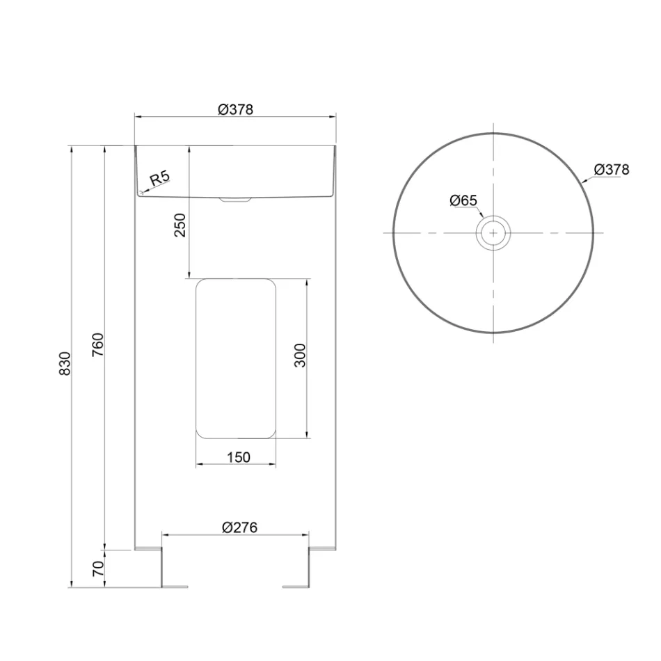 Lavaman me dizajn të pavarur nga çelik inox me veshje të ndryshme - Jasemini Viadurini