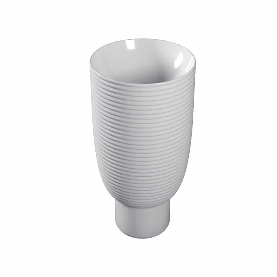 Lavaman i pavarur në qeramikë të bardhë ose Trabia me ngjyrë Viadurini