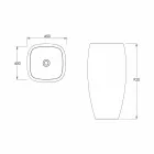 Lavanderi qeramike me dizajn modern Gais, i bërë në Itali Viadurini