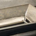 Lavaman me argjilë zjarri i derdhur me dorë me dekorime shumëngjyrësh Prodhuar në Itali - Aulente Viadurini