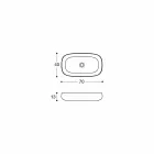 Lavaman i countertopit të bardhë qeramik me dizajn modern prodhuar në Itali - Tune1 Viadurini