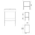 Lavaman qeramike me Strukture per dysheme me raft Made in Italy - Graffa Viadurini