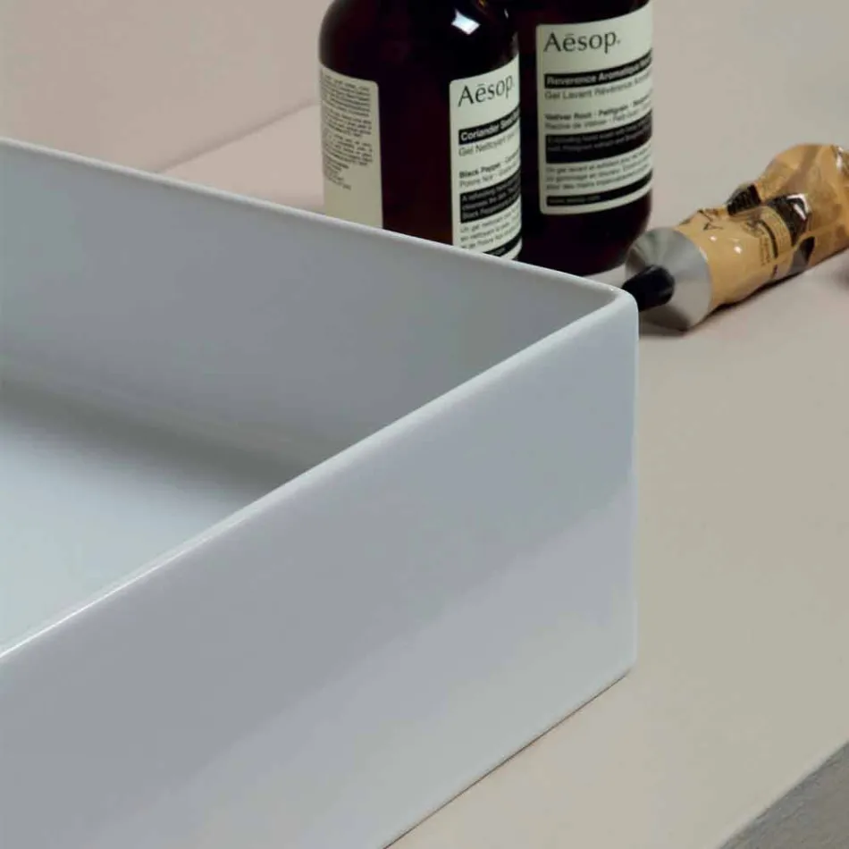 Larje qeramike countertop moderne e projektuar Sun 60x37, e bërë në Itali Viadurini