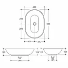 Countertop larëse qeramike me dizajn modern të prodhuar në Itali Viadurini