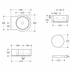 Lavaman / pezullim qeramik i zi me këmbë falas në Itali Tor Viadurini