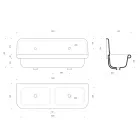 Larje e pastër qeramike me dy pellgje në strukturë, Calvin Viadurini