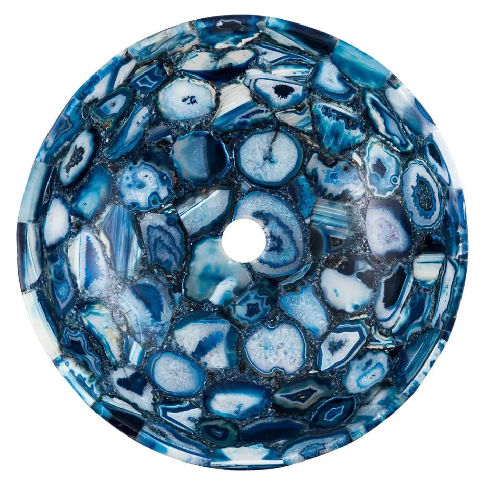 Lavaman banak Sasha në gur agat, pjesë unike e punuar me dorë Viadurini