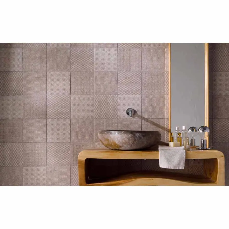 Lavaman i countertop i punuar me dorë në Pietra di Fiume - Aurea Viadurini