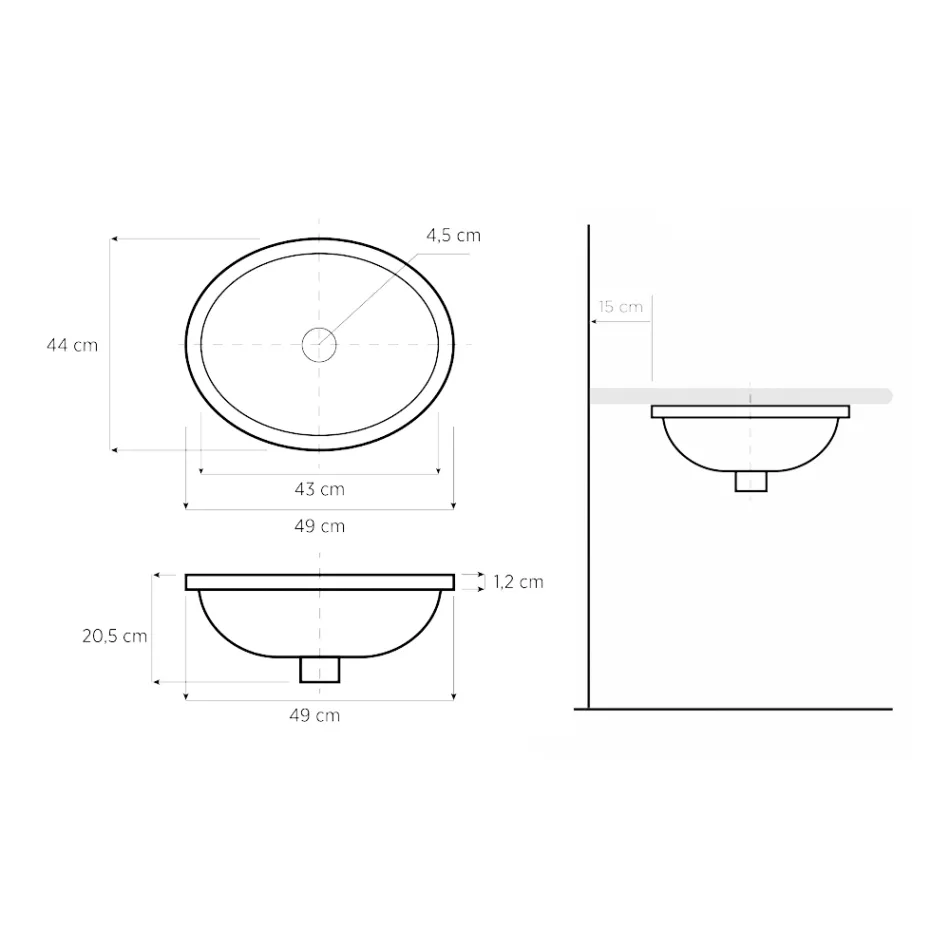 Lavaman i integruar në balte zjarri me dekorim Marrakesh Prodhuar në Itali - Erioli Viadurini