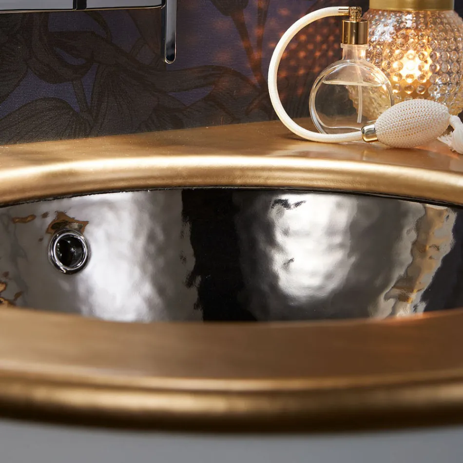 Lavaman i integruar në balte zjarri me 3 finitura Prodhuar në Itali - Erioli Viadurini