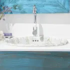 Lavaman i rrumbullakët në porcelan klasik i punuar me dorë në Itali, Santiago Viadurini