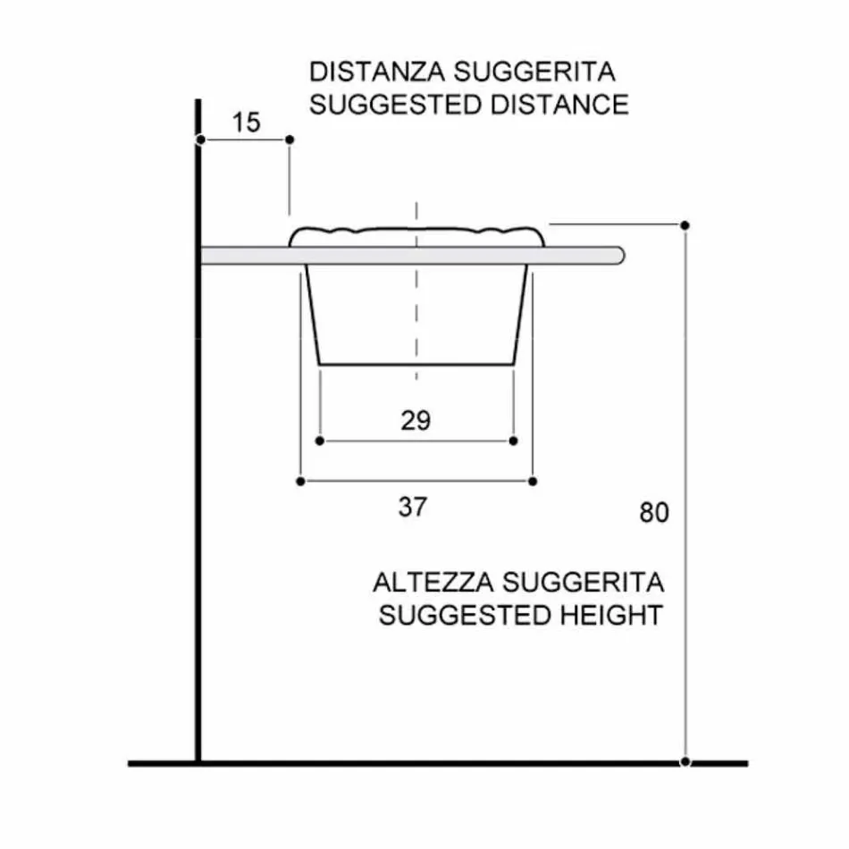 Lavaman i rrumbullakët në porcelan klasik i punuar me dorë në Itali, Santiago Viadurini
