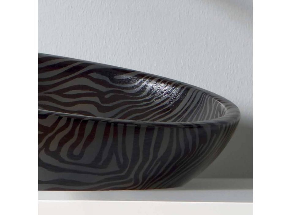 Larje qeramike moderne countertop me qeramikë me ngjyrë argjendi të bërë në Itali me shkëlqim Viadurini