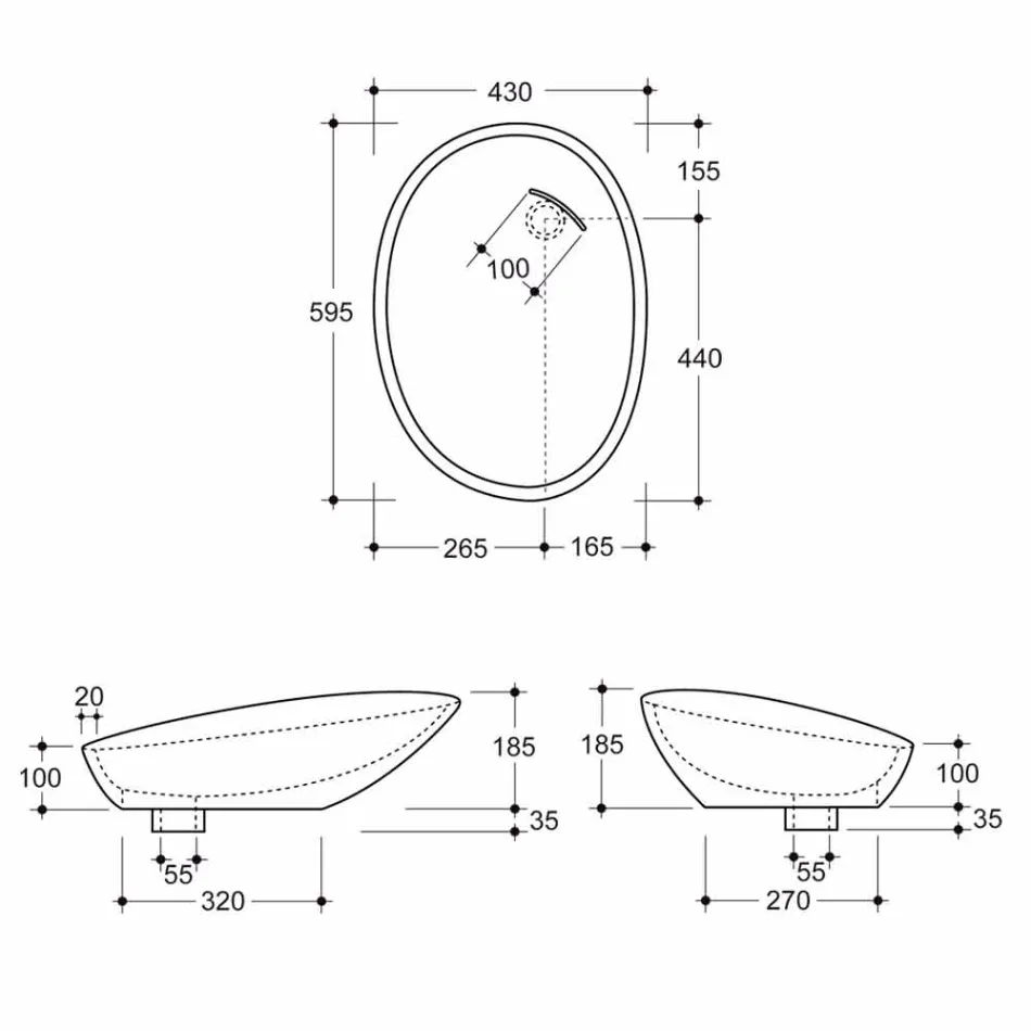 Larje qeramike moderne countertop me qeramikë me ngjyrë argjendi të bërë në Itali me shkëlqim Viadurini