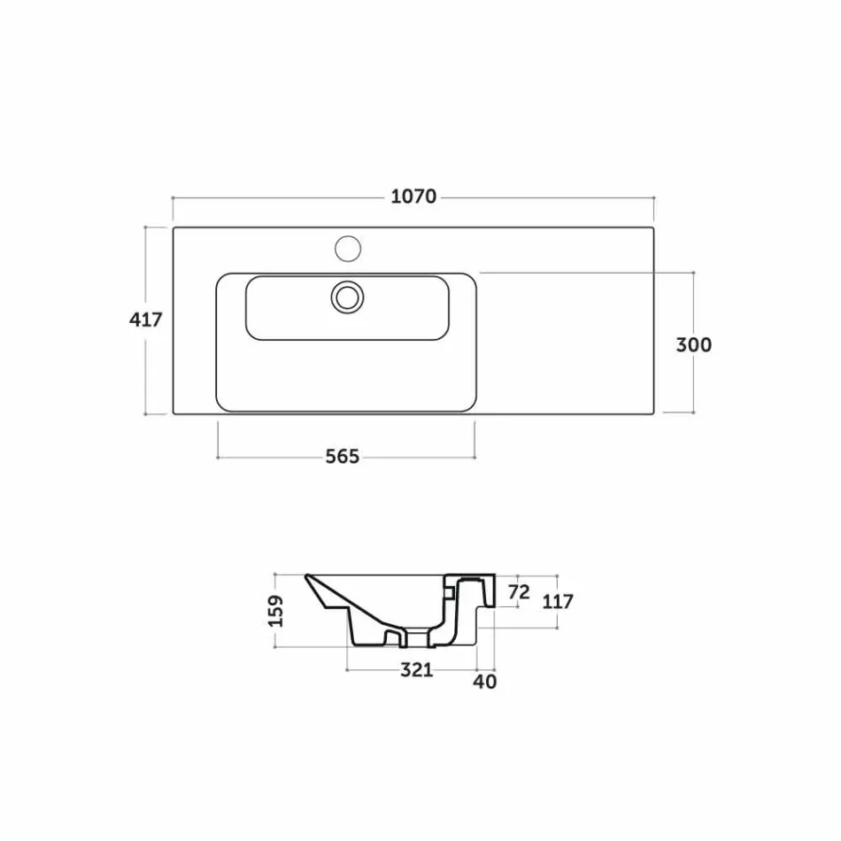 Pellgu modern i majtë dhe i pjekur në Qeramikë Maida Viadurini