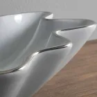 Lavaman moderne countertop në qeramikë të bardhë të bërë në Itali Rayan Viadurini