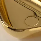 Lavaman moderne countertop në qeramikë ari të bërë në Itali Sofje Viadurini