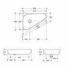 Lavaman moderne countertop në qeramikë ari të bërë në Itali Sofje Viadurini
