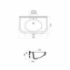 Larje muri moderne me ose pa këmbë, L90 cm në Avise Qeramike Viadurini