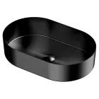 Lavaman ovale countertop në çelik inox me veshje të ndryshme - Anemone Viadurini