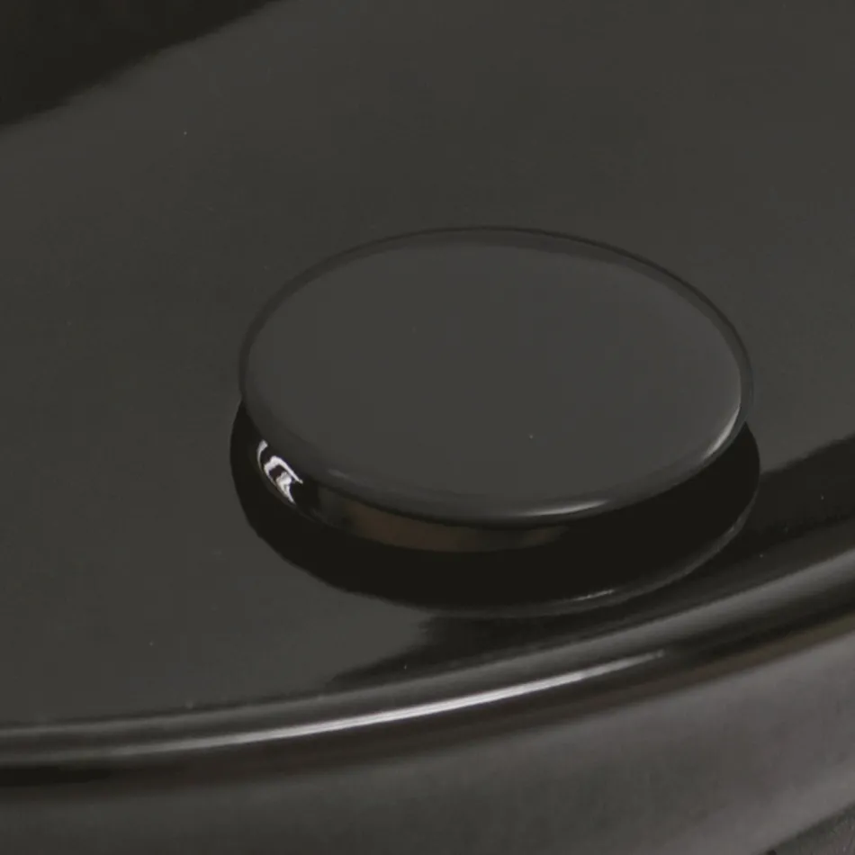 Lavaman Oval Countertop në qeramikë me ngjyra me shkëlqim Prodhuar në Itali - Nelly Viadurini