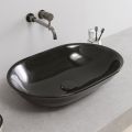 Lavaman Oval Countertop në Qeramikë me shkëlqim L 58 cm Prodhuar në Itali - Nelly