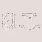 Lavaman Oval Countertop në Qeramikë me shkëlqim Prodhuar në Itali - Jumper Viadurini