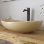 Lavaman Oval Countertop në Qeramikë me shkëlqim Prodhuar në Itali - Jumper Viadurini