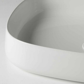 Countertop ovale Washbasin L 60 cm në Qeramikë Moderne Made in Italy - Cordino