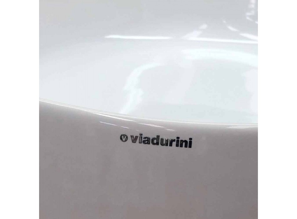 Countertop ovale Washbasin L 60 cm në Qeramikë Moderne Made in Italy - Cordino Viadurini