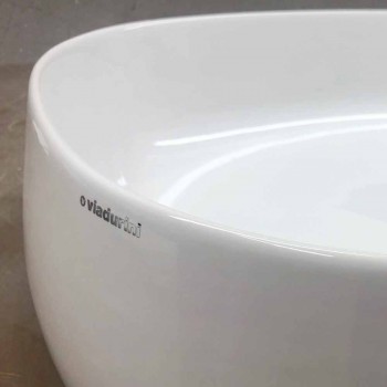 Countertop ovale Washbasin L 50 cm në Qeramikë Made in Italy - Cordino