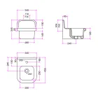 Lavaman banjoje qeramike e varur drejtkëndëshe - Elodie Viadurini