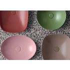 Washbasin Design Countertop Square në Qeramikë me Ngjyra Made në Itali - Zarro Viadurini