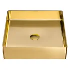 Lavaman me tavan katror nga çelik inox me përfundime të ndryshme - Calendula Viadurini