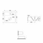 Pellgu larës qeramik i modelit katror ose drejtkëndor i bërë në Itali - Akti Viadurini