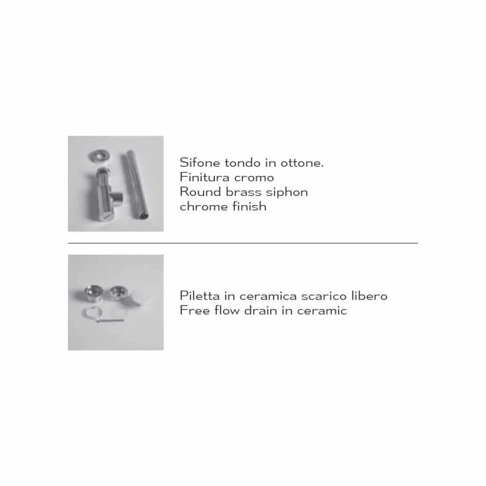 Pellgu larës qeramik i modelit katror ose drejtkëndor i bërë në Itali - Akti Viadurini