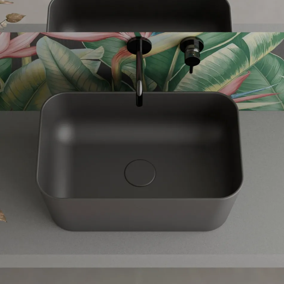 Lavaman i prodhuar nga qeramika e disponueshme në ngjyra të ndryshme Made in Italy - Shporta Viadurini