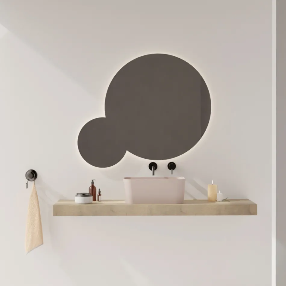 Lavaman i prodhuar nga qeramika e disponueshme në ngjyra të ndryshme Made in Italy - Shporta Viadurini