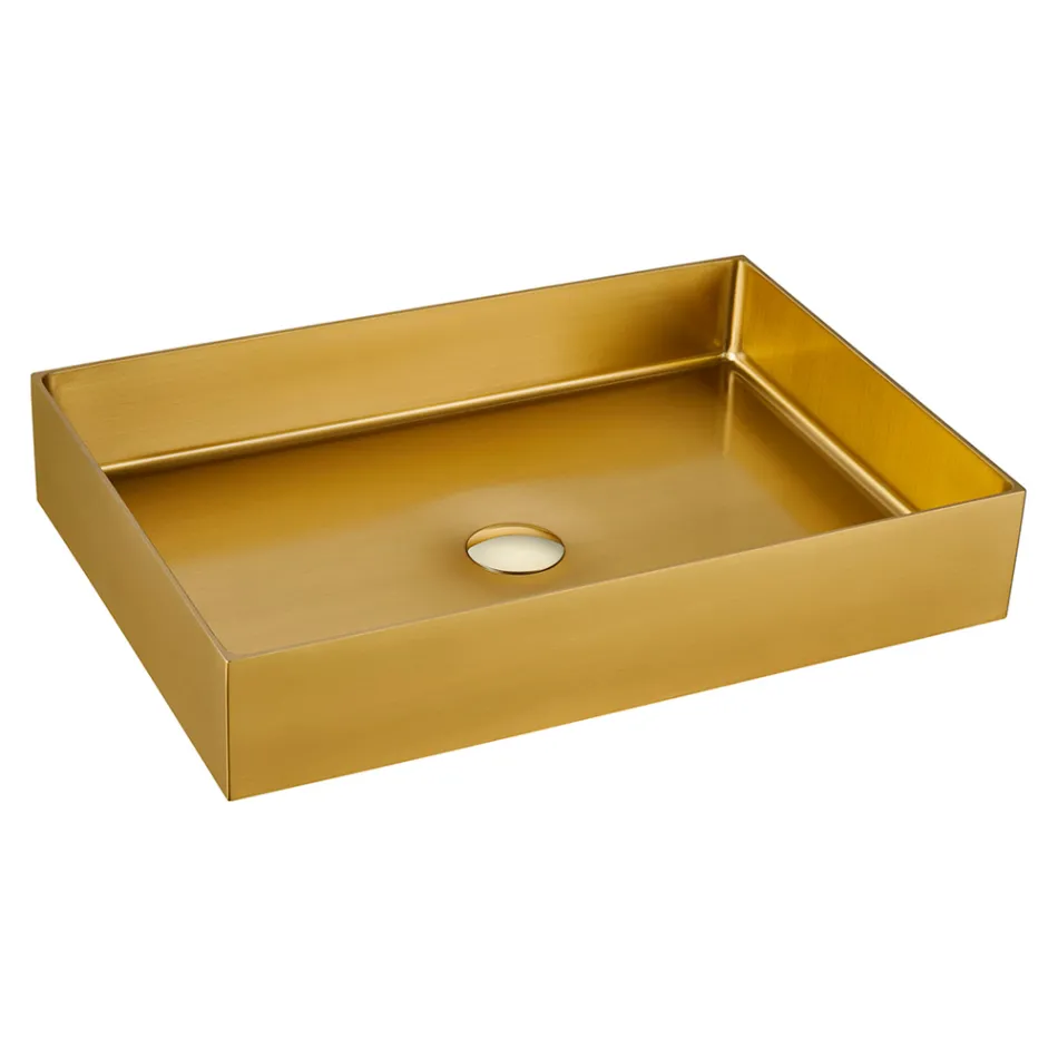 Lavaman me tavolinë drejtkëndëshe prej çeliku inox me veshje të ndryshme - Camellia Viadurini