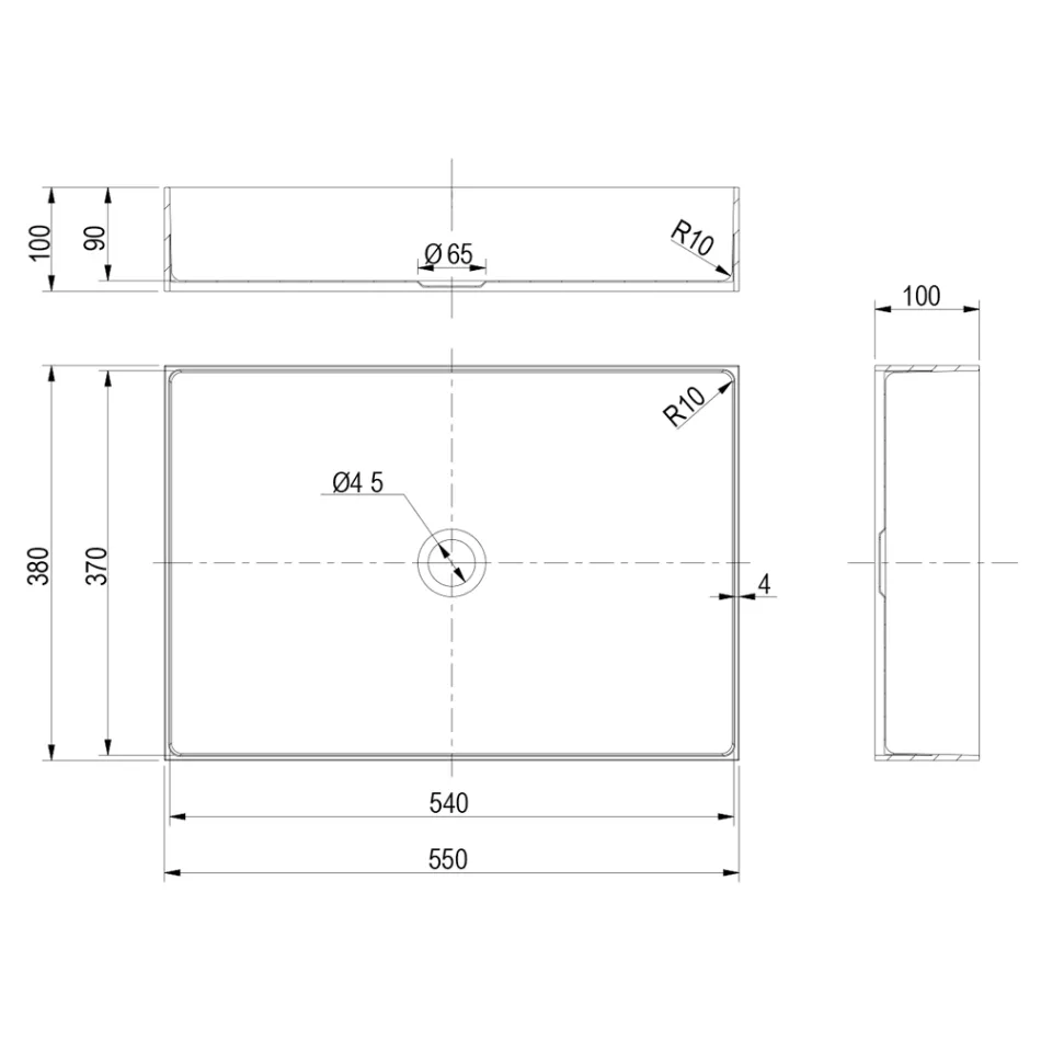 Lavaman me tavolinë drejtkëndëshe prej çeliku inox me veshje të ndryshme - Camellia Viadurini