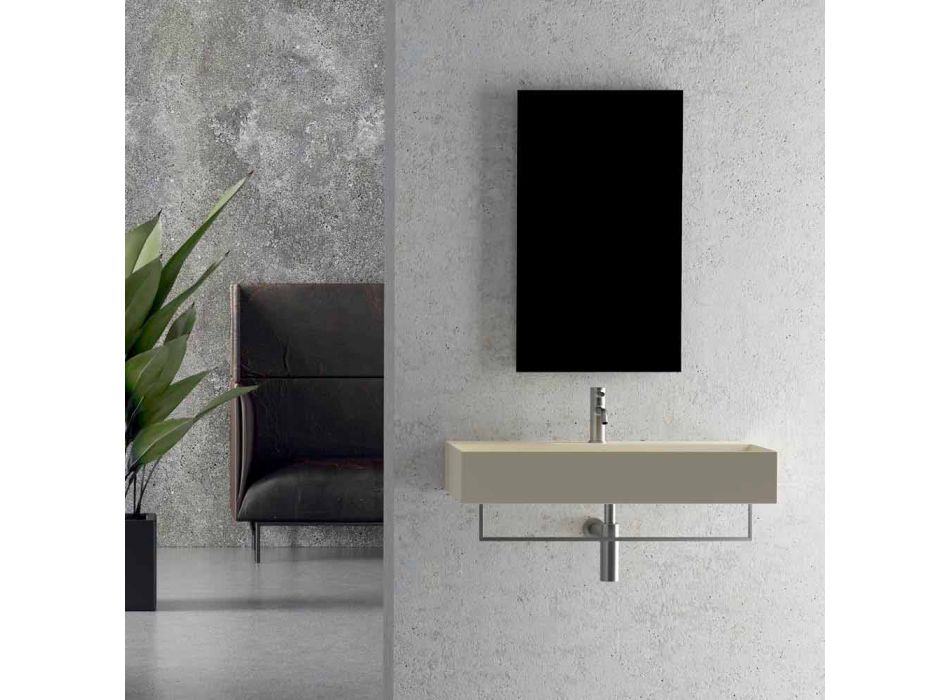 Countertop drejtkëndëshe ose lavaman qeramik i varur në mur, dizajni 3 madhësi - Malvina